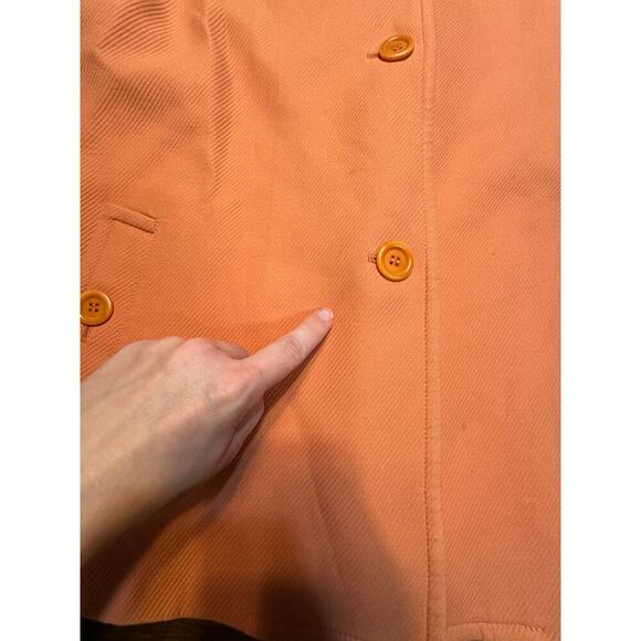 Talbots Quarter Sleeve Blazer Pea Coat Jacket Women 10 Spring Transitional Art - Picture 8 of 12